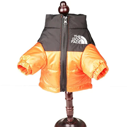 Windproof Dog Face Puffer Jacket