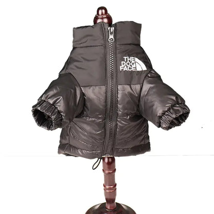 Windproof Dog Face Puffer Jacket